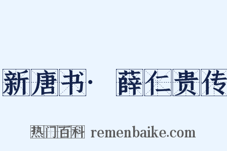 新唐书·薛仁贵传是什么意思的图片